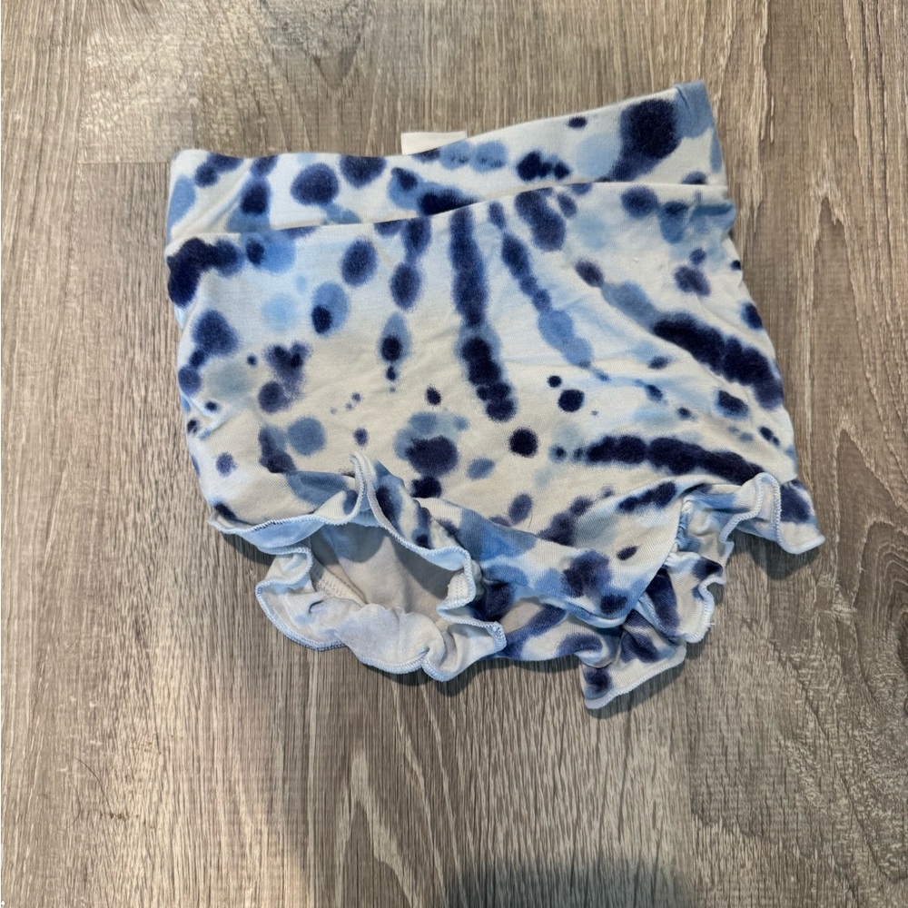 Blue Tie-Dye Ruffle Bloomer - SpearmintLove 18-24m